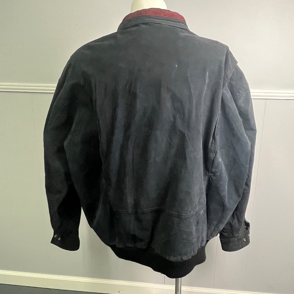 Vintage Global Identity G-III Suede Coat Blue and Burgundy Size 4X - Picture 8 of 16